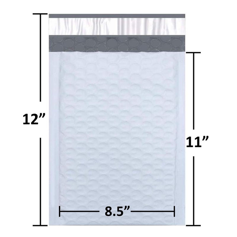 SALES4LESS - Poly Bubble Mailers  Waterproof & Cushioned Padded Envelopes for Shipping  8.5 x 12 in (10 Pack  White) - Image 2